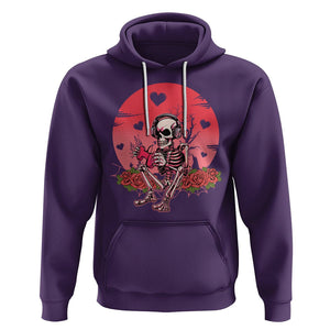 Anti Valentine's Day Hoodie Skeleton Gamer Video Game TS09 Purple Printyourwear