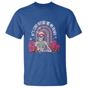 Anti Valentine's Day T Shirt It's Cold Outside Like My Heart Skeleton TS09 Royal Blue Printyourwear