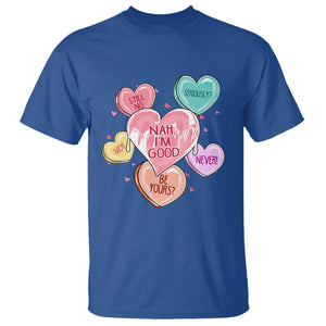 Anti Valentines Day T Shirt Nah I'm Good Single Hearts Self Love TS02 Royal Blue Printyourwear