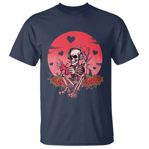 Anti Valentine's Day T Shirt Skeleton Gamer Video Game TS09 Navy Printyourwear