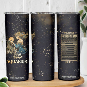 Aquarius Zodiac Skinny Tumbler Celestial Constellation Astrology Horoscope Galaxy TB02 Printyourwear