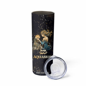 Aquarius Zodiac Skinny Tumbler Celestial Constellation Astrology Horoscope Galaxy TB02 Printyourwear