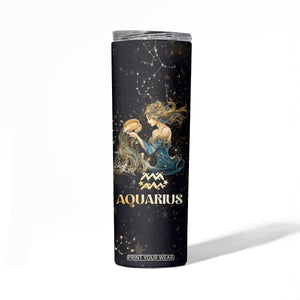 Aquarius Zodiac Skinny Tumbler Celestial Constellation Astrology Horoscope Galaxy TB02 Printyourwear