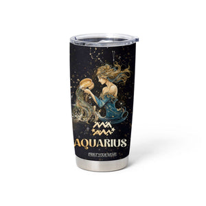 Aquarius Zodiac Tumbler Cup Celestial Constellation Astrology Horoscope Galaxy TB02 Printyourwear