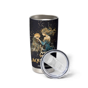 Aquarius Zodiac Tumbler Cup Celestial Constellation Astrology Horoscope Galaxy TB02 Printyourwear