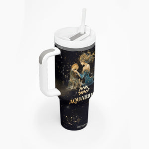 Aquarius Zodiac Tumbler With Handle Celestial Constellation Astrology Horoscope Galaxy TB02 Printyourwear