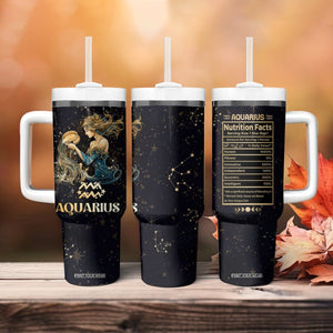 Aquarius Zodiac Tumbler With Handle Celestial Constellation Astrology Horoscope Galaxy TB02 Printyourwear