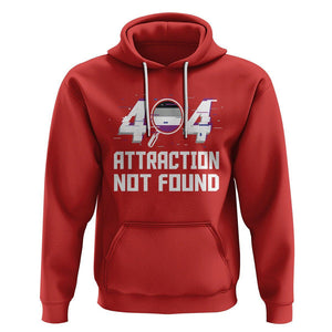 Asexual Hoodie Error 404 Attraction Not Found ACE Asexuality LGBTQ TS09 Red Printyourwear