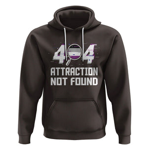 Asexual Hoodie Error 404 Attraction Not Found ACE Asexuality LGBTQ TS09 Dark Chocolate Printyourwear