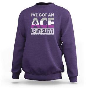 Asexual Sweatshirt It's Me I'm ACE And I'm In These Sleeves Asexuality LGBTQ TS09 Purple Printyourwear