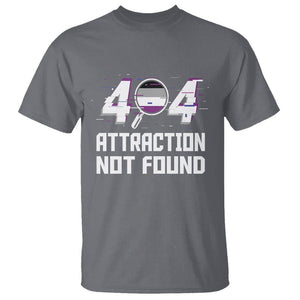 Asexual T Shirt Error 404 Attraction Not Found ACE Asexuality LGBTQ TS09 Charcoal Printyourwear