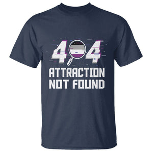 Asexual T Shirt Error 404 Attraction Not Found ACE Asexuality LGBTQ TS09 Navy Printyourwear