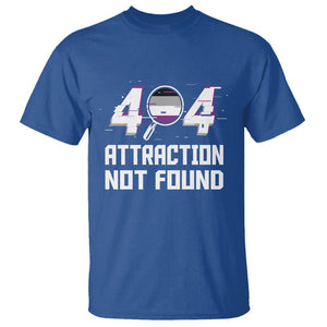 Asexual T Shirt Error 404 Attraction Not Found ACE Asexuality LGBTQ TS09 Royal Blue Printyourwear