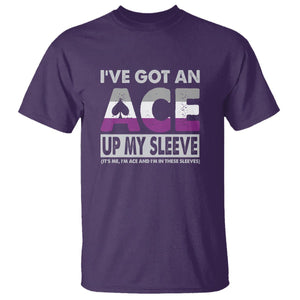 Asexual T Shirt It's Me I'm ACE And I'm In These Sleeves Asexuality LGBTQ TS09 Purple Printyourwear