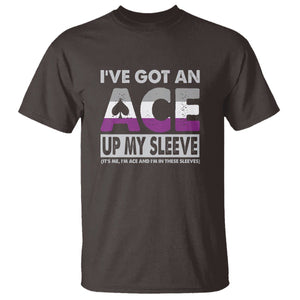 Asexual T Shirt It's Me I'm ACE And I'm In These Sleeves Asexuality LGBTQ TS09 Dark Chocolate Printyourwear