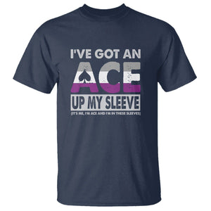 Asexual T Shirt It's Me I'm ACE And I'm In These Sleeves Asexuality LGBTQ TS09 Navy Printyourwear