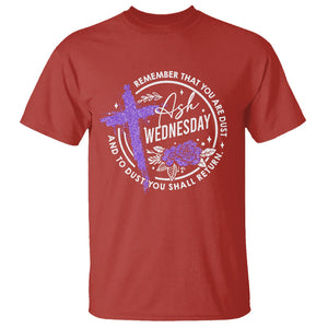 Ash Wednesday T Shirt Remember That You Are Dust Cross Catholic Lent Christian TS09 Red Printyourwear