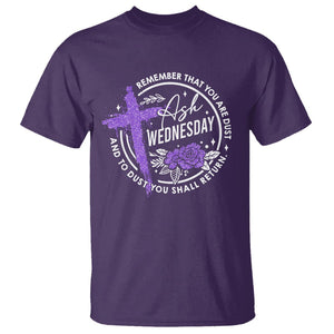 Ash Wednesday T Shirt Remember That You Are Dust Cross Catholic Lent Christian TS09 Purple Printyourwear