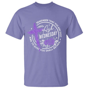 Ash Wednesday T Shirt Remember That You Are Dust Cross Catholic Lent Christian TS09 Violet Printyourwear