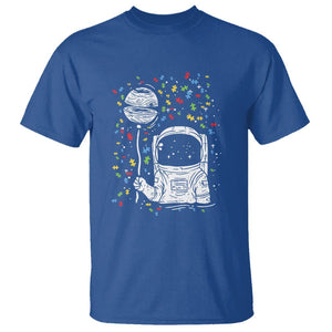 Astronaut Autism T Shirt TS01 Royal Blue Printyourwear