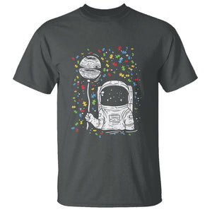 Astronaut Autism T Shirt TS01 Dark Heather Printyourwear