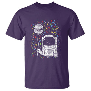 Astronaut Autism T Shirt TS01 Purple Printyourwear