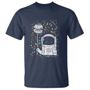 Astronaut Autism T Shirt TS01 Navy Printyourwear