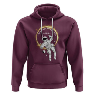 Astronaut Total Solar Eclipse 2024 Hoodie American Totality April 8 TS02 Maroon Printyourwear