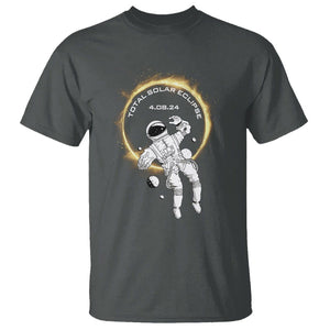 Astronaut Total Solar Eclipse 2024 T Shirt American Totality April 8 TS02 Dark Heather Printyourwear