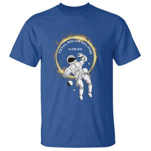 Astronaut Total Solar Eclipse 2024 T Shirt American Totality April 8 TS02 Royal Blue Printyourwear