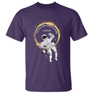 Astronaut Total Solar Eclipse 2024 T Shirt American Totality April 8 TS02 Purple Printyourwear