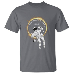 Astronaut Total Solar Eclipse 2024 T Shirt American Totality April 8 TS02 Charcoal Printyourwear