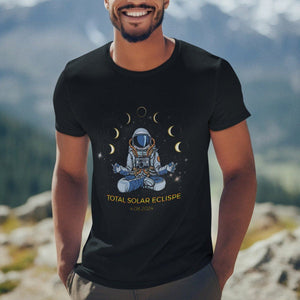 Astronaut Total Solar Eclipse 2024 T Shirt Meditating American Totality April 8 Galaxy Astronomy Lover TS02 Printyourwear