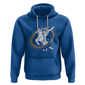 Astronaut Total Solar Eclipse Hoodie Riding Unicorn Astronomy Lover TS02 Royal Blue Printyourwear