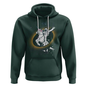 Astronaut Total Solar Eclipse Hoodie Riding Unicorn Astronomy Lover TS02 Dark Forest Green Printyourwear