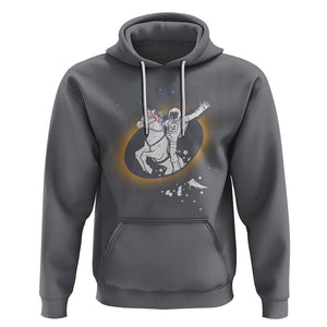 Astronaut Total Solar Eclipse Hoodie Riding Unicorn Astronomy Lover TS02 Charcoal Printyourwear