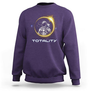 Astronaut Total Solar Eclipse Sweatshirt Totality Astronomy Lover TS02 Purple Printyourwear