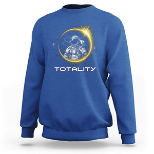 Astronaut Total Solar Eclipse Sweatshirt Totality Astronomy Lover TS02 Royal Blue Printyourwear