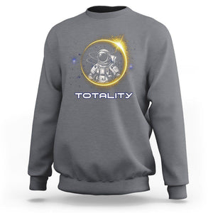 Astronaut Total Solar Eclipse Sweatshirt Totality Astronomy Lover TS02 Charcoal Printyourwear