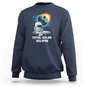 Astronaut Total Solar Eclipse Sweatshirt TS02 Navy Printyourwear