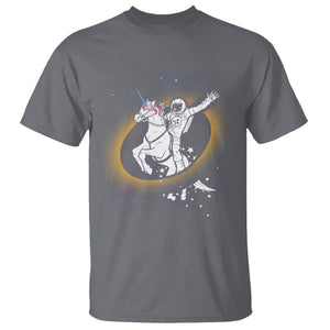 Astronaut Total Solar Eclipse T Shirt Riding Unicorn Astronomy Lover TS02 Charcoal Printyourwear