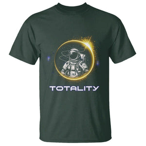 Astronaut Total Solar Eclipse T Shirt Totality Astronomy Lover TS02 Dark Forest Green Printyourwear