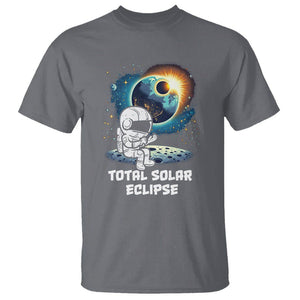 Astronaut Total Solar Eclipse T Shirt TS02 Charcoal Printyourwear