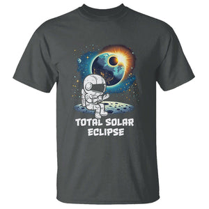 Astronaut Total Solar Eclipse T Shirt TS02 Dark Heather Printyourwear