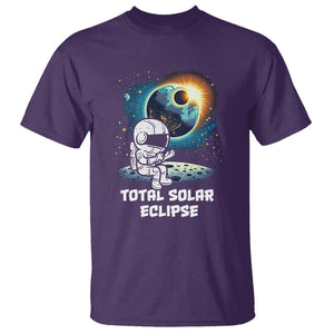 Astronaut Total Solar Eclipse T Shirt TS02 Purple Printyourwear