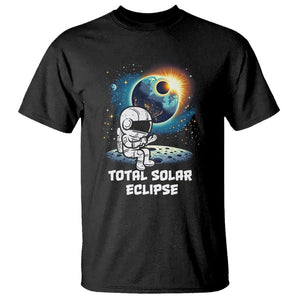 Astronaut Total Solar Eclipse T Shirt TS02 Black Printyourwear