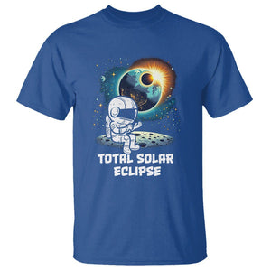 Astronaut Total Solar Eclipse T Shirt TS02 Royal Blue Printyourwear