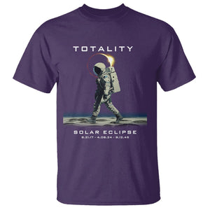 Astronaut Total Solar Eclipse T Shirt Walking American Totality Thrice In A Lifetime 2017 2024 2045 TS02 Purple Printyourwear