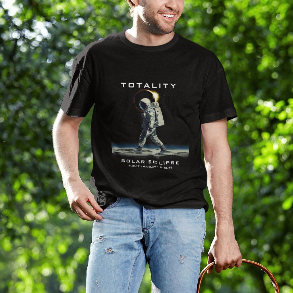 Astronaut Total Solar Eclipse T Shirt Walking American Totality Thrice In A Lifetime 2017 2024 2045 TS02 Printyourwear