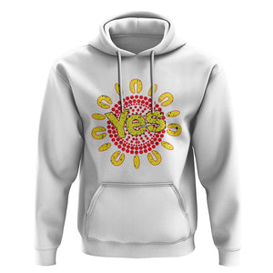 Australia Indigenous Hoodie Aboriginal And Torres Strait Islanders Vote Yes Voice To Parliament TS02 White Printyourwear